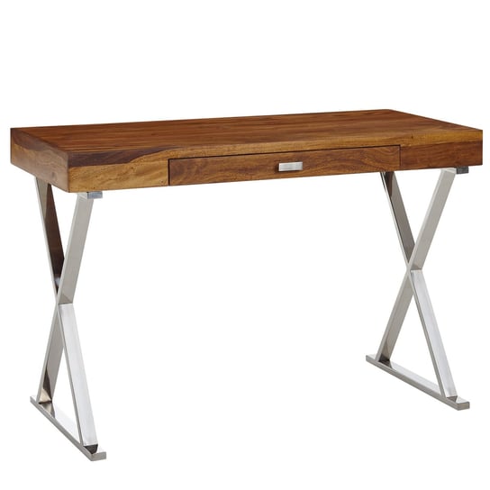 Biurko FineBuy stół biurowy 120x55 cm z litego FineBuy