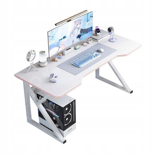 Biurko Gamingowe Stół Dla Gracza Komputerowe Białe Duże Nowoczesne 120 Cm Muvu Home