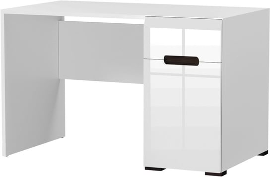 Biurko komputerowe szkolne PREMIUM prawe 120cm białe szafka szuflada SYDNEY Furnimasters