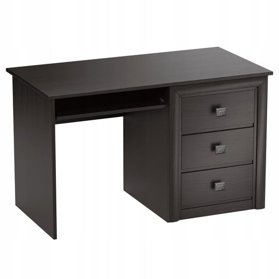 Biurko komputerowe szkolne, szuflady prawe 130 cm czarne klasyczne KOEN Furnimasters