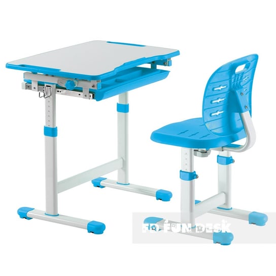 Biurko+Krzesło Regulowane Niebieski Biały Chłopcy Fun Desk