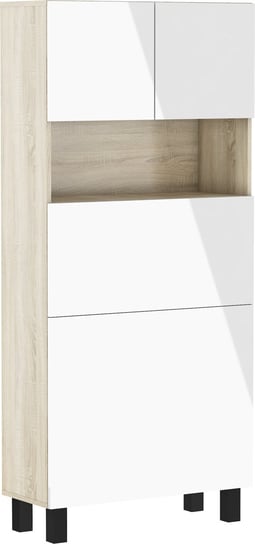 Biurko młodzieżowe rozkładane białe 80 cm BIM Furniture HOMI z nadstawką nad biurko BIM Furniture
