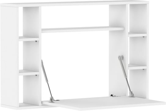Biurko młodzieżowe rozkładane białe 94 cm BIM Furniture MUSE z nadstawką nad biurko BIM Furniture