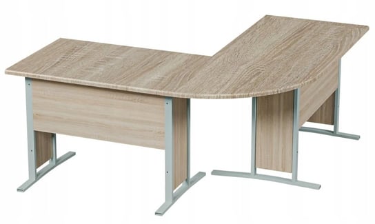 Biurko narożne komputerowe, szkolne, duże, dąb sonoma 170 cm, BRENT Furnimasters