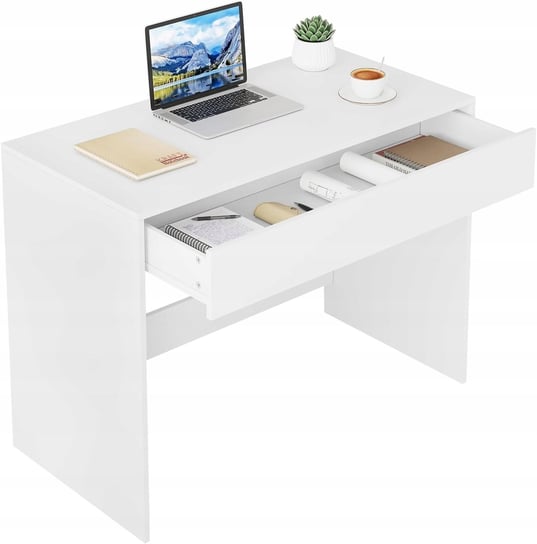 Biurko prostokątny eSituro Z-DES173whi 100 x 50 x 75 cm biały Woltu