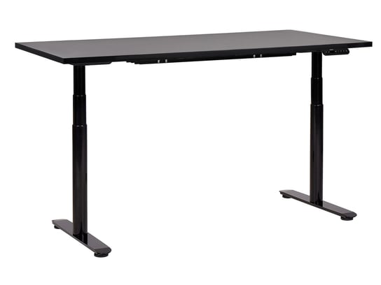 Biurko regulowane Elektryczny 160 x 72 cm Czarny DESTINAS Beliani