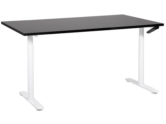 Biurko regulowane Manualny 160 x 72 cm Czarny DESTINAS Beliani