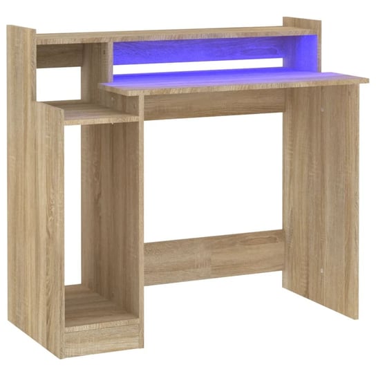 Biurko z LED dąb sonoma 97x45x90 cm Zakito Europe