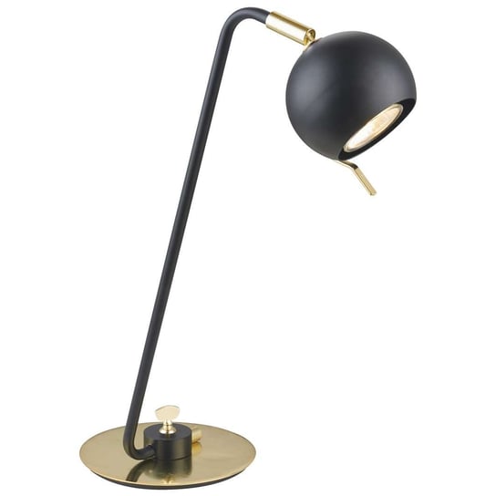 Biurkowa LAMPKA stojąca CHARISSA MT-H16049TLK-1-B Italux industrialna LAMPA stołowa regulowana kula ball czarna ITALUX