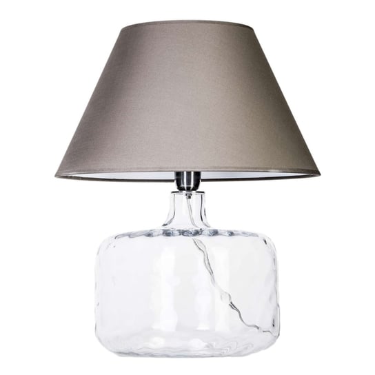 Biurkowa LAMPKA stojąca PARIS L002011206 4Concepts abażurowa LAMPA stołowa szara przezroczysta 4Concepts