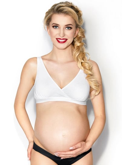 Biustonosz ciążowy do karmienia - Lilly White - White - M MITEX