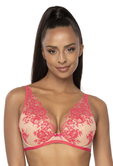 Biustonosz push-up beżowo- różowy Frances M-3804/11/1-75E MAT Lingerie