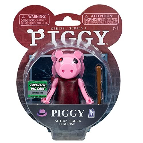 Bizak Piggy Figurka 10 cm Piggy, teraz możesz odtworzyć grę w domu ze swoimi ulubionymi postaciami, zawiera akcesoria i kod do wykorzystania w grze wideo, dostępne są różne modele (64238045) BIZAK