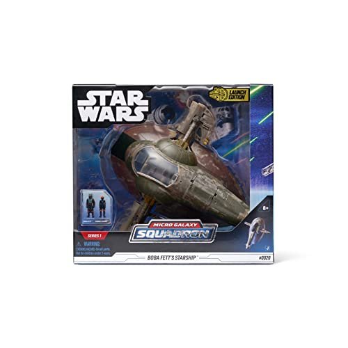 Bizak Star Wars Micro Galaxy Squadron, statek Boba Fett Deluxe, zawiera 2 figurki (62610027) BIZAK