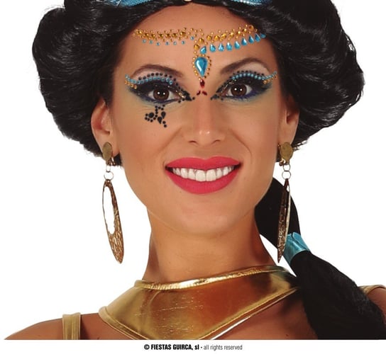 Biżuteria naklejana kryształki na twarz Egipcjanka ABC