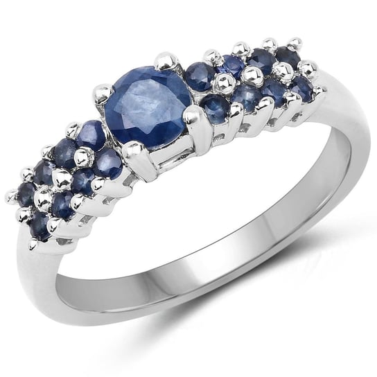 Biżuteria Prana, Pierścionek srebrny z naturalnymi szafirami niebieskimi, rozmiar 15 Biżuteria Prana