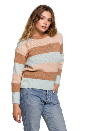 BK071 Sweter w pasy wielokolorowe - model 2 (kolor jak na zdjęciu, rozmiar S/M) Inna marka