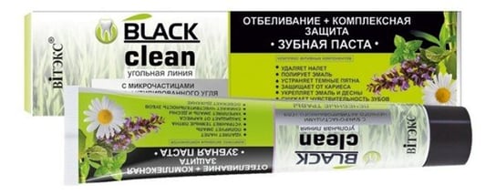 Black Clean, pasta do zębów z mikrocząsteczkami aktywnego węgla, 85 ml Black Clean