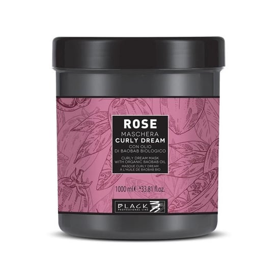 Black, Rose Curly Dream – Maska do loków, 1000ml Black