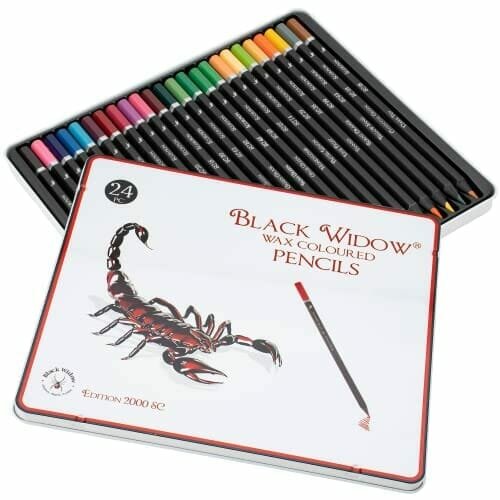 Black Widow Kolorowe Kredki Dla Dorosłych – 24 Kredki Do Kolorowania – Gładkie Pigmenty, Zestaw Ołówków – Najlepsze Dla Dorosłych Inny producent