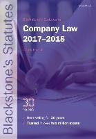 Blackstone's Statutes on Company Law 2017-18 French Derek
