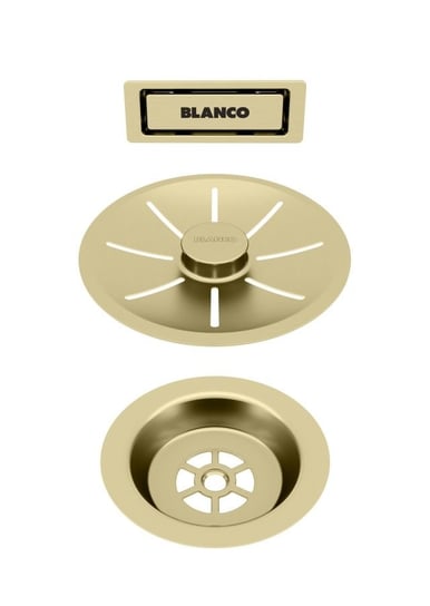 Blanco InFino zestaw elementów do armatury przelewowo-odpływowej satin gold 203476 Inna marka