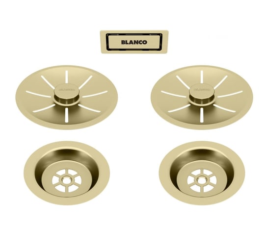 Blanco zestaw elementów do armatury przelewowo-odpływowej złoty satynowy 203477 Inna marka