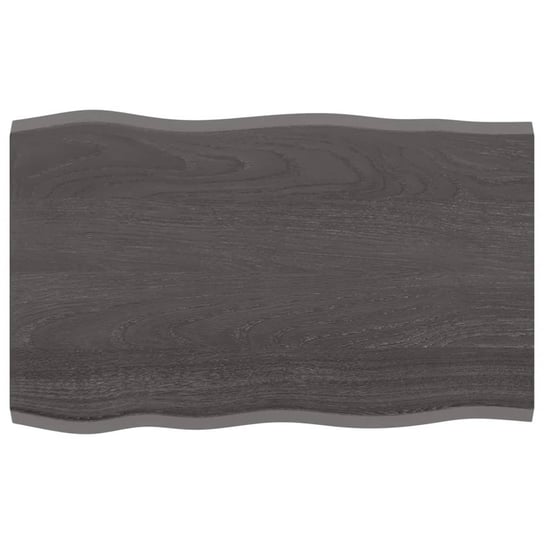 Blat drewniany dębowy 80x50x2 cm, ciemny brąz Zakito Europe