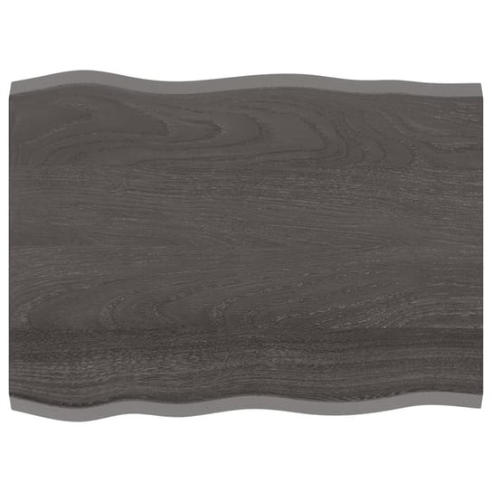 Blat drewniany dębowy 80x60x2 cm, ciemny brąz Zakito Europe