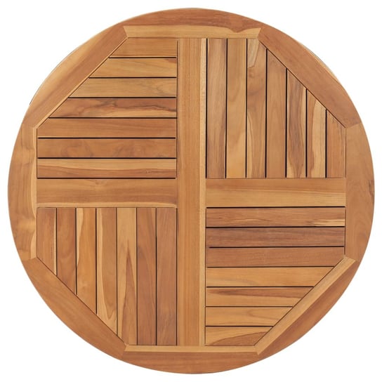 Blat stołu, lite drewno tekowe, okrągły, 2,5 cm, 90 cm vidaXL