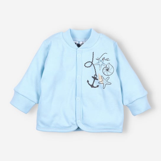 Błękitna bluza niemowlęca SHELLS z bawełny organicznej dla chłopca-92 NINI