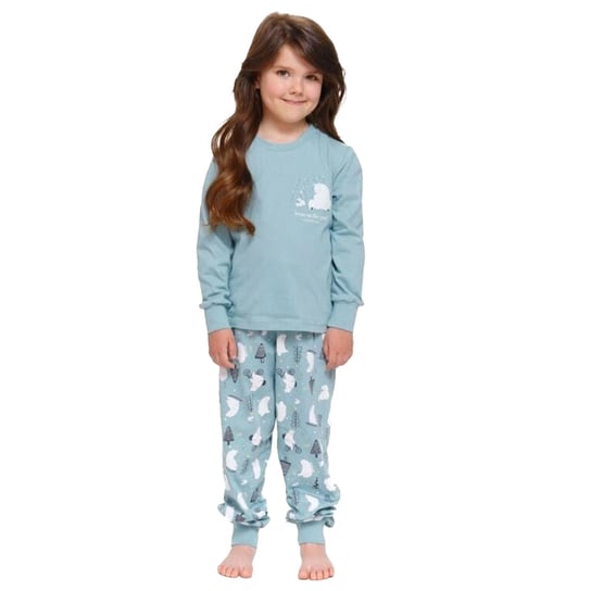 Błękitna dziecięca piżama w polarne misie - unisex doctor nap -122-128 Inna marka