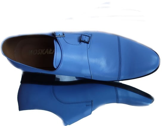 błękitne sztyblety niskie skóra męskie 42 Polskie buty