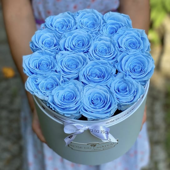 Błękitne Wieczne Róże Błękitny Flowerbox Rose du Château