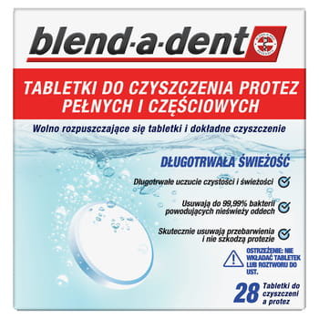 Blend-A-Dent, Tabletki Do Czyszczenia Protez, 28 Sztuk Blend-a-dent