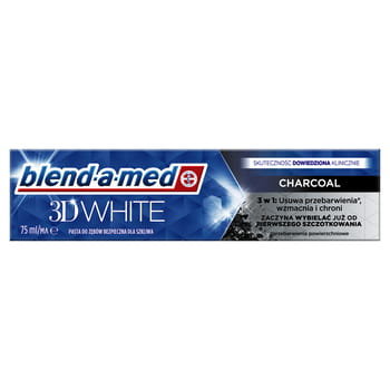 Blend-A-Med, 3D White Charcoal Pasta Do Zębów, 75 ml Blend-a-med
