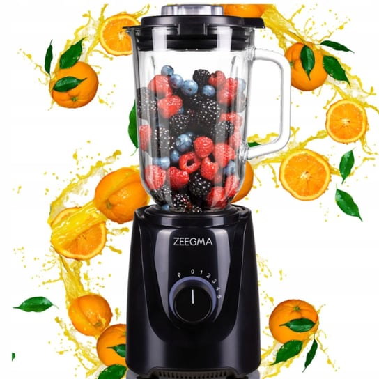 Blender DUŻY KIELICH SZKLANY soków warzyw owoców koktajli KRUSZY LÓD 1,5 L ZEEGMA