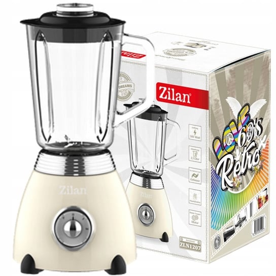 BLENDER KIELICHOWY BEŻOWY 2 BIEGI PULSE RETRO 500W Zilan