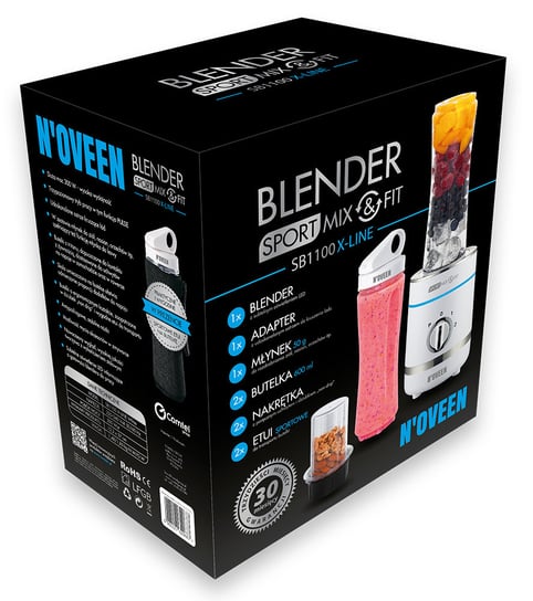 Blender kielichowy personalny N'OVEEN Sport Mix & Fit SB1100 Xline 300 W N'oveen