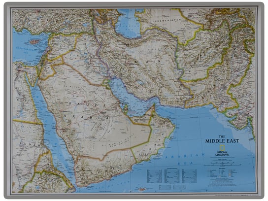Bliski Wschód Classic - mapa ścienna do wpinania - pinboard, 1:6 083 000, National Geographic National geographic