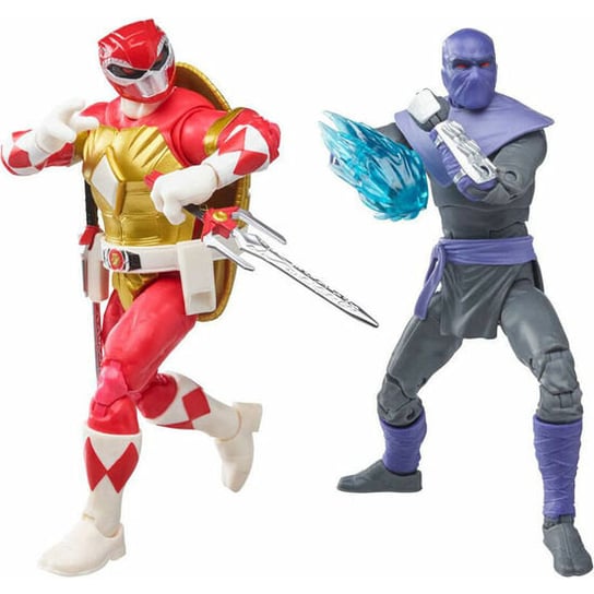 BLISTER FIGURAS RAPHAEL + FOOT SOLDIER TOMMY TORTUGAS NINJA POWER RANGERS 15CM Hasbro