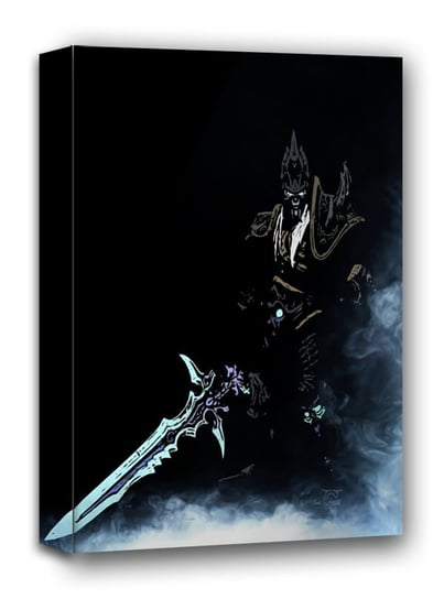 BlizzardVerse Stencils, Arthas, the Lich King, Warcraft - obraz na płótnie 90x120 cm Galeria Plakatu