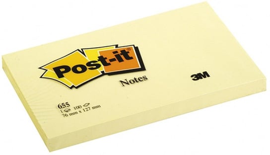 Bloczek Post-It Żółty 76 X 127 Mm 100 Kartek Samoprzylepny Post-it