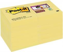 Bloczek Samoprzylpeny Post-It Super Sticky 51 X 51 Mm. 12 X 90 K. 622-12sscy-Eu Żółty Post-it