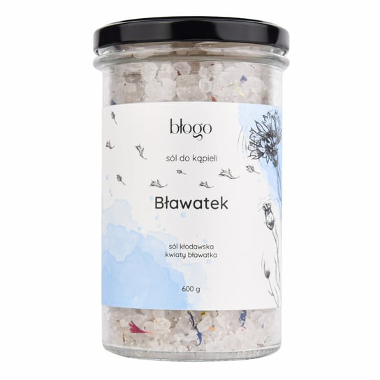 Błogo, Bławatek, sól do kąpieli, 600g Błogo