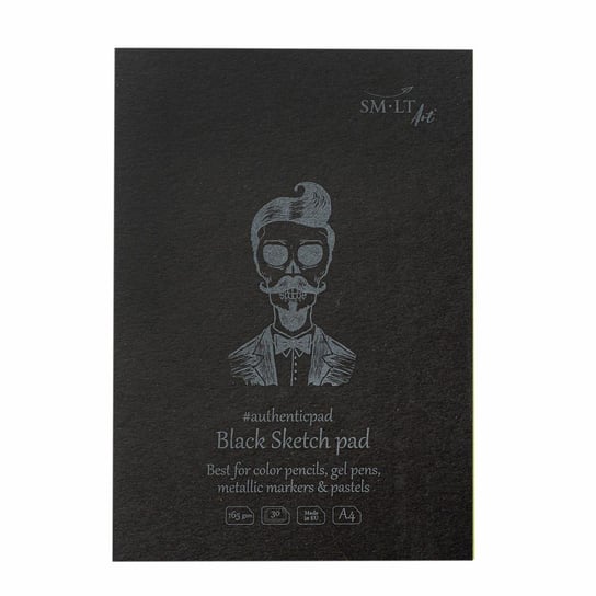 Blok A4 Authentic Black klejony 165g     30ark SMLTArt SM-LT Art