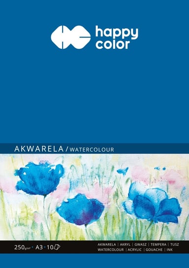 Blok akwarelowy, ART, A3, 10 arkuszy, 250g, Happy Color Happy Color