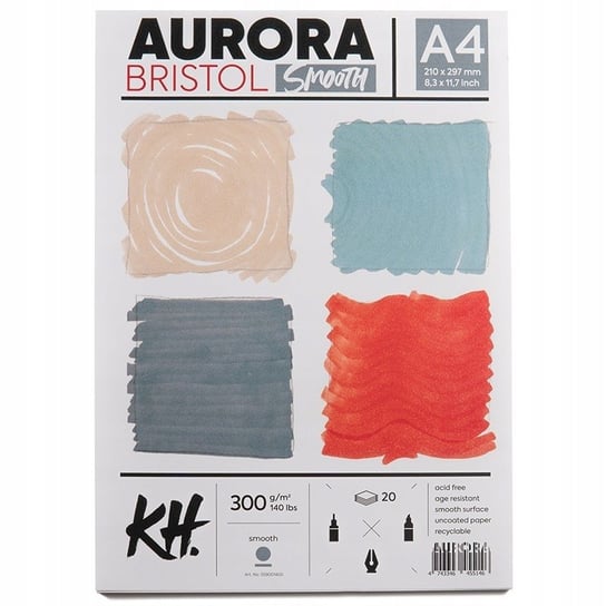 Blok AURORA Bristol Smooth 300g/m2 A4 Aurora