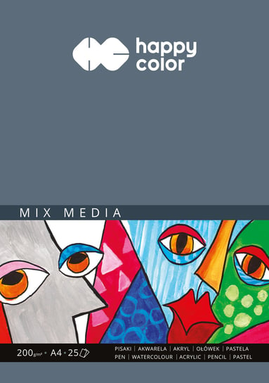 Blok biały Mix Media, A4, Happy Color Happy Color
