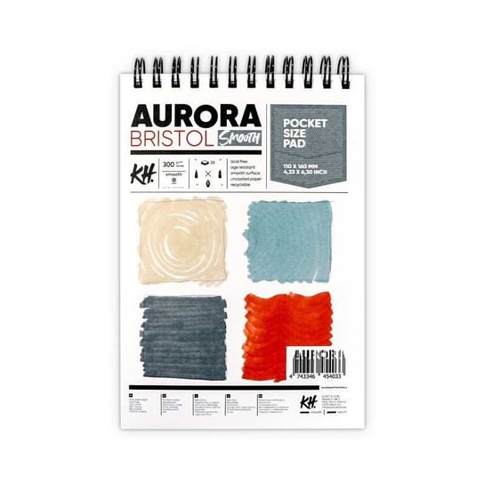 Blok bristol na spirali Aurora - A6 - 300 g - super gładki Inna marka
